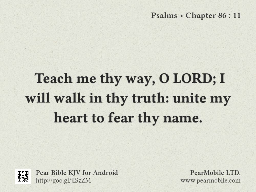 Psalms, Chapter 86:11